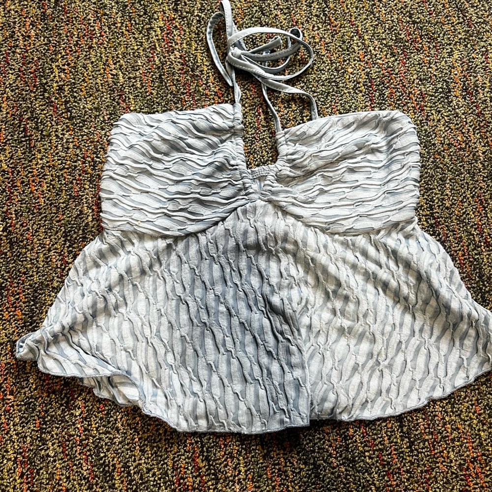 Blue Halter Top